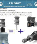 Diamond Dog Nail Grinder Bits Attachment One Eighth Inch Diamond Wheel For Rotary Tool Pet Nail Care diagram