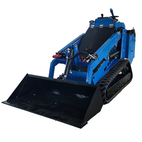Compact Skid Steer Loader With Crawler Tracks And Wear Resistant Bucket For Easy Operation In Urban Streets Homes Dark Corners And Tight Spaces