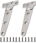 316 Stainless Steel T Hinges Marine Grade Heavy Duty Boat Hatch Hinge 6 Inch By 3 Inch 150 Mm By 72 Mm 2 Pack with screws