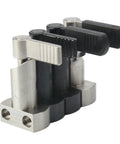 Heavy Duty Indexing Plunger M16 M20 With L Handle Flange Mount, steel lever assembly tool for CNC jigs and custom builds.