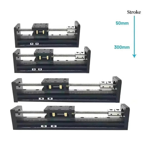 Sleek X Y Z Axis Linear Motor Drive Kit With T Type Self Locking Slide Rail And High Speed 17 Stage Table For Precision Motion Control 40mm Wide, 50mm stroke