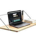 Solid Wood Wall Mounted Folding Table Boss Grade With Heavy Duty Metal Brackets And Hanging Organizer Shelf thirty one and a half