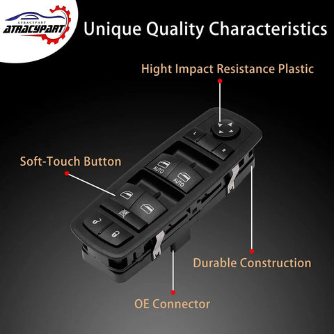 Power Window Switch Replacement For 2012 To 2017 Dodge Grand Caravan And Chrysler Town And Country showcasing features and construction.