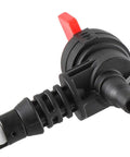 Close-up of Fuel Valve Petcock Replacement For WheelHouse 5500 5550 8550 Generator Model 01646 with red lever.