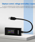 USB C Power Meter And Tester For Go-To Voltage And Current Checks 4-30V 0-6.5A Digital Multimeter With LED Display on stand
