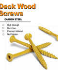 Exterior Deck Screws 8x1 Inch Bronze Coated for Outdoor Wood 420 Pieces Coarse Thread T25 Star Bit displayed