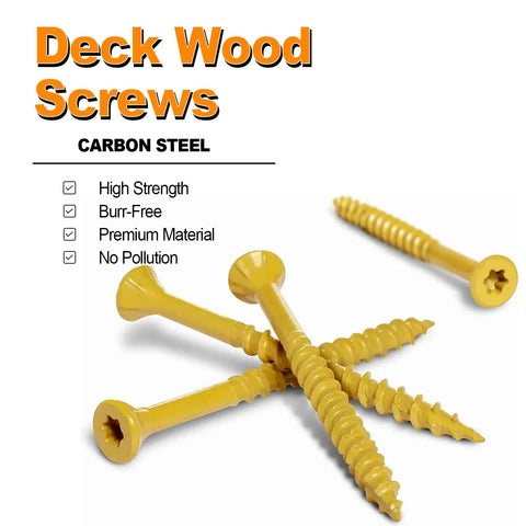 Exterior Deck Screws 8x1 Inch Bronze Coated for Outdoor Wood 420 Pieces Coarse Thread T25 Star Bit displayed