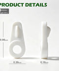 Twenty Four White Nylon Window Screen Clips With Matching Screws Storm Window Retainer Hardware, measuring 0.87 inches long.
