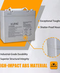 ApolloLift 12V 65Ah Lead Acid Battery For Electric Pallet Jack Truck Model A-1029, durable power source with tough design.
