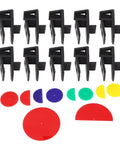 Pro Grade Cabinet Scribing Jig Set For DIY Woodworking Projects Great For Furniture Assembly And Installation With Sturdy ABS Plastic For Stable Precise Wall Floor And Ceiling Scribing On 15mm To 18mm Boards shown with color-coded discs