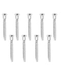 Confirmat Screws 7x60mm Self Drilling Inner Hex Carbon Steel, displayed in silver finish, ideal for wooden board joinery.