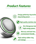 Top Shelf 10 Pack Ag10 Alkaline Button Cell Batteries Delivering Bulletproof 1 5 Volt Energy features high-quality stainless steel shell.