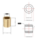 Oil-Impregnated Sintered Bronze Sleeve Bearing Bushing 8mm ID x 12mm OD x 15mm L Pack Of 5 Self-Lubricating Bearings For Low Friction Reduced Wear Quiet Operation In Continuous Rotation Machinery, dimensioned view