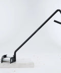 11 Inch Heavy Duty Fence Deck Hook Rail Hanging Mounting Kit for Bird Feeders on display, black metal design, side view