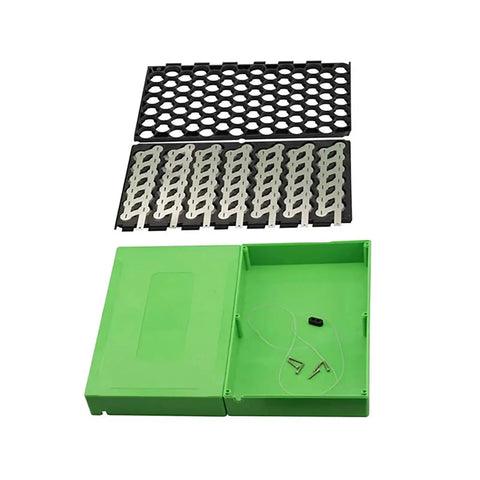 Heavy Duty 48V 13S 6P Electric Bicycle Battery Box Compatible With 18650 Cells Foldable Ebike Enclosure disassembled parts view.