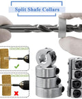 8 Pcs Drill Bit Stop Collar Set With Split Rings And M5 Set Screws, Depth Stop Collar Kit for precise drilling depth control