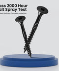 Heavy Duty Outdoor Deck Screws 14 By 2 And A Half Inch, 44 Pack, Black Epoxy Coated Rust Resistant Wood Screws Displayed