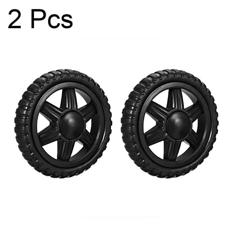 2 Pack 5 Inch Shopping Cart Replacement Wheels Rubber Foaming Black Durable Wheel Set For Carts With Quiet Rolling And High Load Support