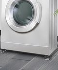 Heavy Duty Furniture Movers With Wheels And Stainless Steel Sliders For Moving Sofa Or Washer And Dryer includes anti-slip pads under washer.