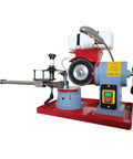 Kickass Electric Circular Saw Blade Sharpener With Bright Built In Led Light And Precise Sliding Rail For Quick Angle Mill Grinding On Dull Woodworking Cutters And No Fuss Steel Tools, side view.