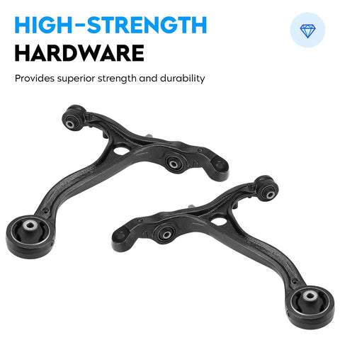 Honda Accord Front Lower Control Arm With Ball Joint Kit For 2008 2012 And Acura TSX 2009 2014 Driver And Passenger Sides Replacement End Link Suspension Upgrade Four Piece Set, black metal arms