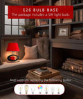 Red Modern Table Lamp With Ceramic Body And Linen Shade on a cozy wooden shelf in a living room, 14.8 Inch Tall, E26 Base shown.