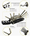 Cycling multi-tool with wrenches and screwdrivers for Favero Assioma Duo Pedal Based Bike Power Meter quick bike swaps.