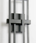 Sleek Black LED Wall Light Sconce 20W 1800 Lumen Triac Dimmable Indoor Fixture wall mounted close-up view.