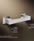 Honesty Pivoting Toilet Paper Holder For Modern Bathrooms No Fuss Easy Paper Change Sleek Square Design in chrome finish