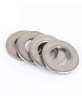 Titanium Lock Washer Set Assortment M3 To M12 With Flat Washers And Hex Nuts, TA2 Pure Titanium Spring Elastic Washers, Gasket Shim Kit, DIN9021 GB93 Gr2, Heavy Duty Pro Grade Fastening Hardware, flat titanium washers