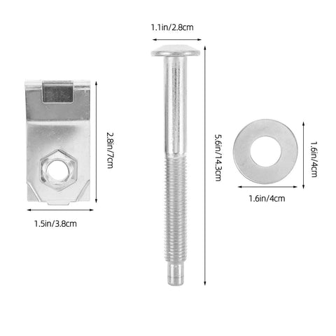 Heavy Duty Truck Bed Bolt Set, Stainless Steel Bed Mounting Hardware Kit, Silver Finish, Easy Install With All Hardware Included, Durable Bed Support For Truck Beds, Perfect For Repair And Retrofit, shown with 7cm bolt and washer