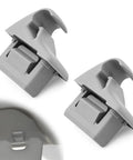 Two Pack Sun Visor Clip Holder For Mitsubishi Outlander Lancer Evo X ASX 2012 2016 Replacement MR654343 MR654610 Grey