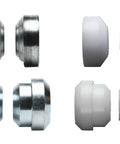Side view of All-In-One Ring Turning Bushing Set for Lathe, 8-Piece Kit with 4 steel and 4 non-stick bushings.