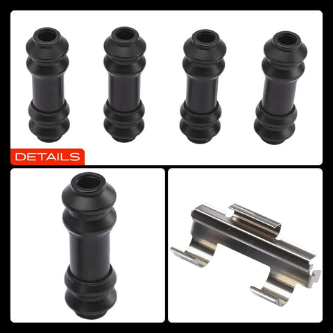 Top Pick Front Or Rear Disc Brake Hardware Kit For Chevy C4500 Kodiak C5500 C6500 C7500 2003-2006 Dual Piston Brake Clamps And Clips To Keep Your Rig Stopping Strong. black rubber boots and stainless steel brake clips for dual piston calipers