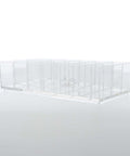 18-Section Drawer Organizer In Industrial Grade Clear Acrylic For Jewelry Makeup Cosmetics Craft Supplies And Office Essentials