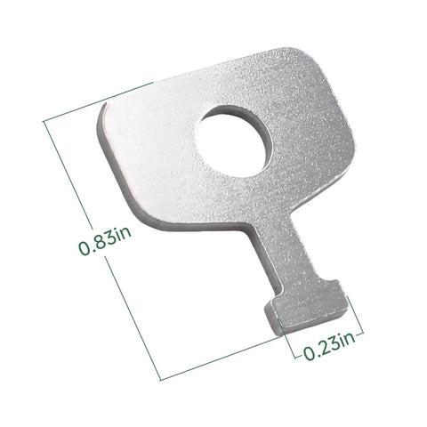 Emergency Release Key 61-509 For Indicator Deadbolts B571 And D271, stainless steel key with size dimensions
