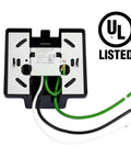 UL listed connector for 26 Foot H Type Track Lighting Kit With Floating Canopy Connector In Black Finish Includes Eight 3.3 Foot Rails End Caps L Connectors T Connectors Live End Feed And All Screws For Quick Hassle Free Single Circuit H Style System.