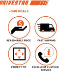 DriveStar goals including reasonable price, fast shipping, perfect fit, and excellent customer service icons