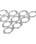 Titanium Flat Washer M4 DIN912 Grade 5 6Al4V Ti, Pack of 10, shown from above, ideal for bicycles and DIY projects.