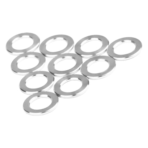 Titanium Flat Washer M4 DIN912 Grade 5 6Al4V Ti, Pack of 10, shown from above, ideal for bicycles and DIY projects.