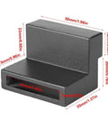Heavy Duty Barn Door Stopper With Adjustable Floor Track Roller, Wall Mounted, Rubber Covered Damping For Quiet Operation, side view.