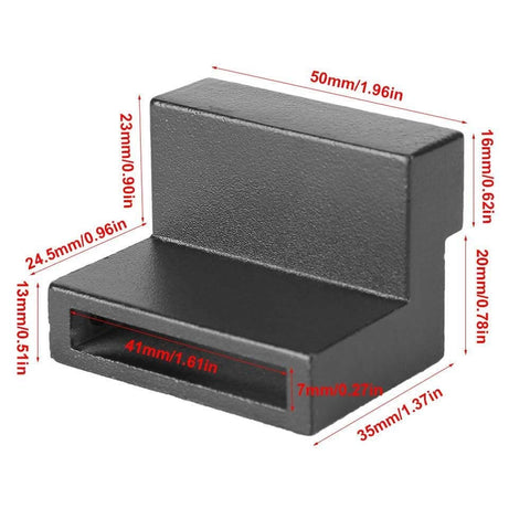 Heavy Duty Barn Door Stopper With Adjustable Floor Track Roller, Wall Mounted, Rubber Covered Damping For Quiet Operation, side view.