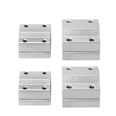 Badass Universal Linear Motion Ball Bearing Slide Block Bushing For CNC 3D Printer Shaft Guide Tough Aluminum Housing Smooth Glide High Quality Replacement Parts - Aluminum slide blocks.
