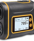1500M Golf Rangefinder With Color Touch Screen And Slope Compensation Laser Distance Meter Featuring Angle Mode showing display with measurement.