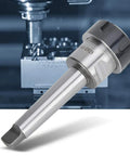 Collet Chuck Holder For CNC Lathe And Milling Machines, High Speed Steel Taper Shank Tool Holder, 1 To 16mm Clamping Range, Compatible With MTA2 Tooling System, Rock Solid Grip, Low Vibration, High Precision, ER25 holder on CNC milling machine