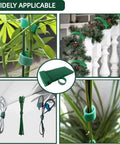 Green Reusable 100 Pack 6 Inch Adjustable Anti Slip Nylon Plant Ties With Hook And Loop Fasteners For Climbing Plants Trellises And Garland