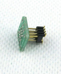 DIP8 To SOP8 Adapter For SMT SOIC8 Socket 8 Pin To 8 Pin Converter PCB showing pins and soldering points on white background