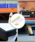 White Self Adhesive Eva Foam Roll 78.7 X 15.7 Inches 1 Mm Thick Craft And Upholstery Padding with usage examples for DIY applications.