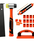 Laminate Wood Flooring Installation Kit With Tapping Block And Handle, Pull Bar, Rubber Mallet, Floor Spacers, Contour Tool