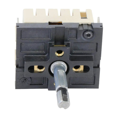 Samsung Energy Regulator Infinite Switch DG44-01002A Replacement for Range Burner, front view showing connector